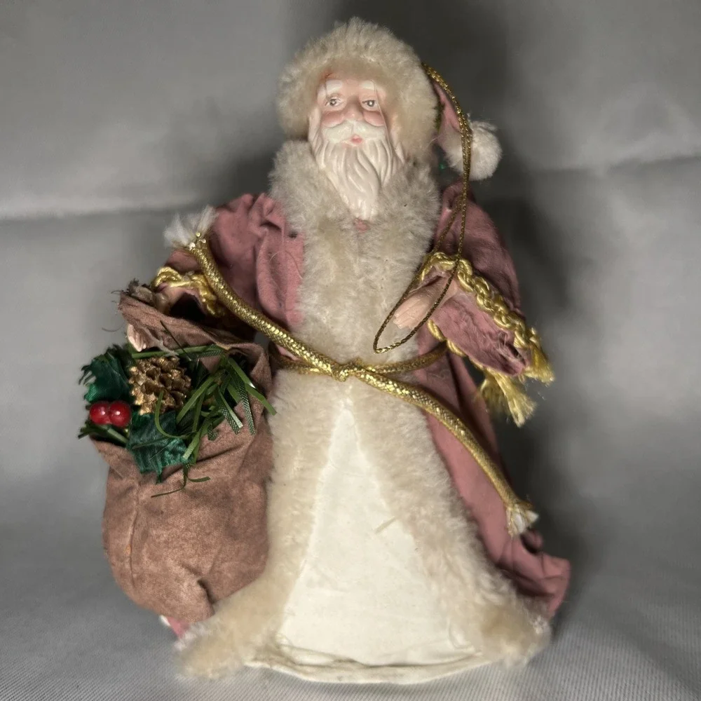 vintage‎ Victorian-style Santa Claus Christmas Ornament 6 inches tall